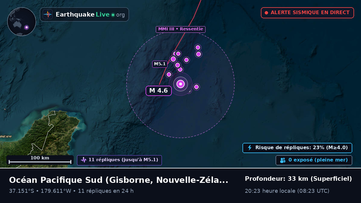 Océan Pacifique Sud (Nouvelle-Zélande)