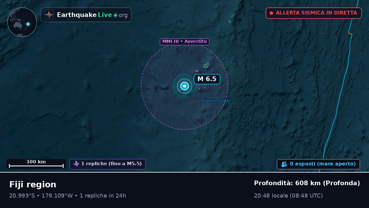 Oceano Pacifico meridionale (Tonga)