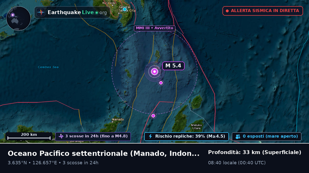 Oceano Pacifico settentrionale (Indonesia)
