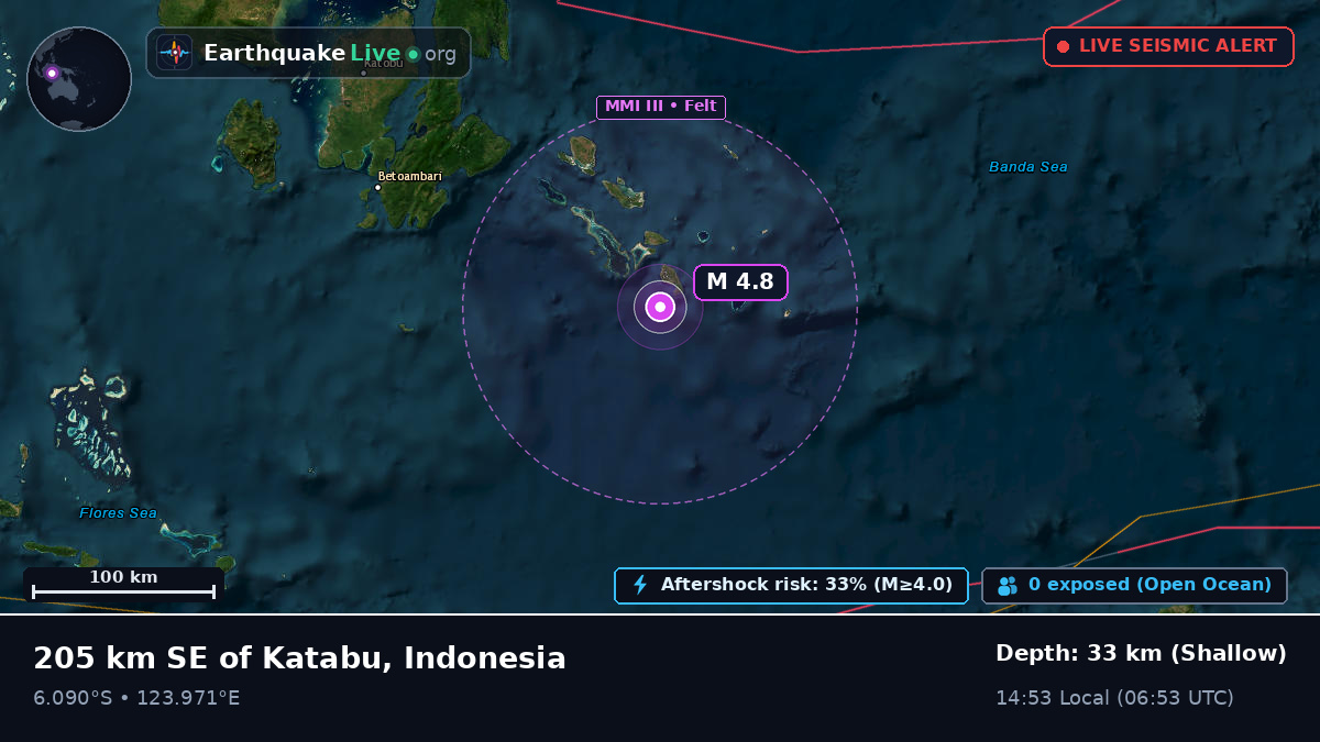 Off the coast of Baubau, Indonesia