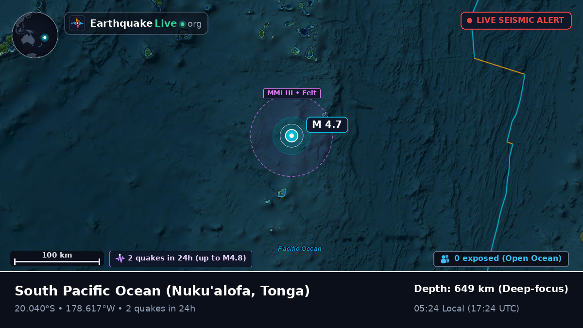 South Pacific Ocean (Tonga)