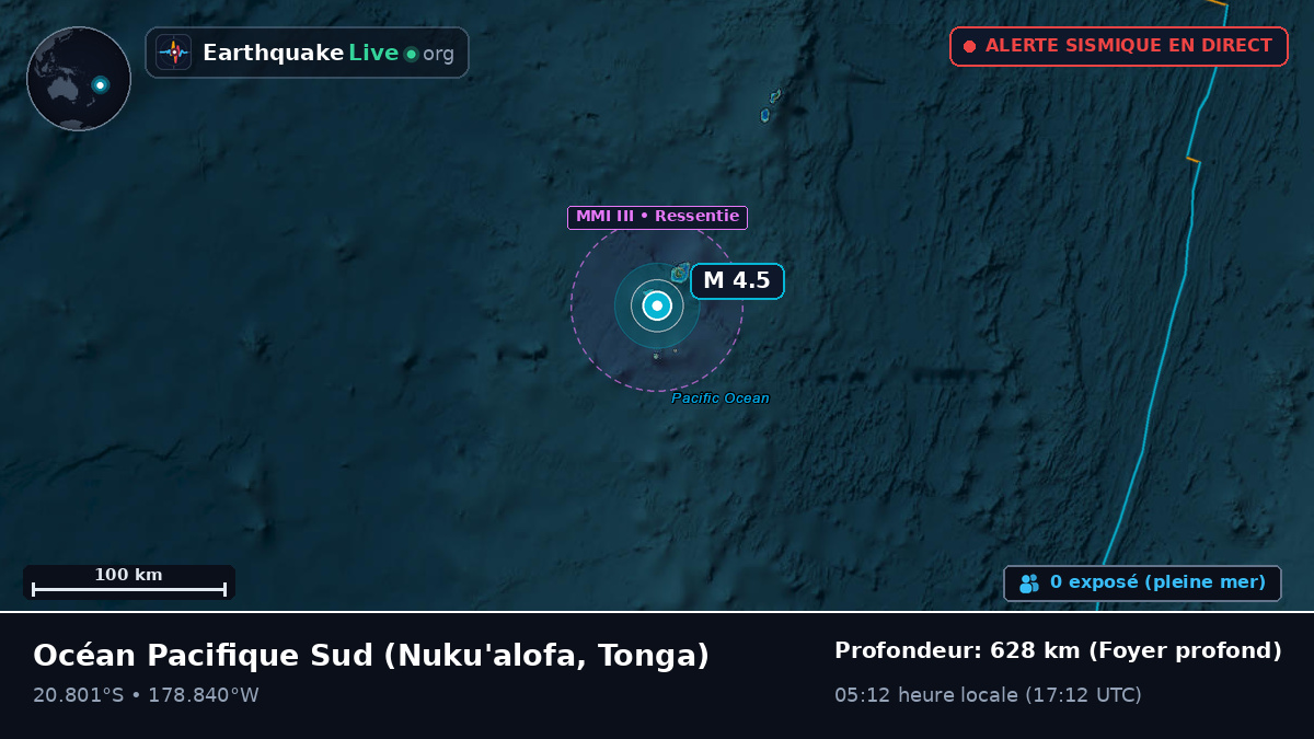 Océan Pacifique Sud (Tonga)