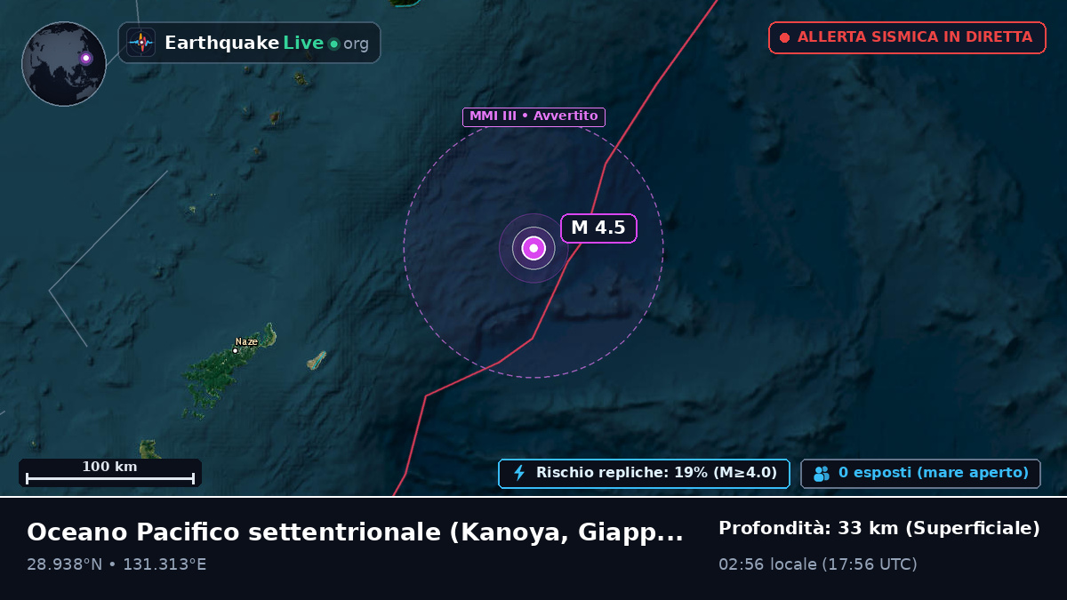 Oceano Pacifico settentrionale (Giappone)