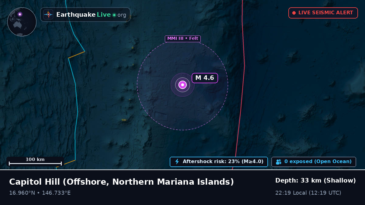 Off the coast of Capitol Hill, Northern Mariana Islands