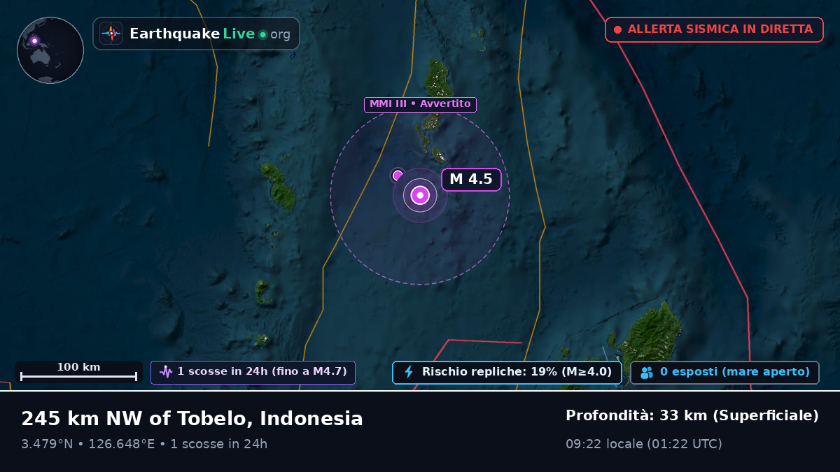 Oceano Pacifico settentrionale (Indonesia)