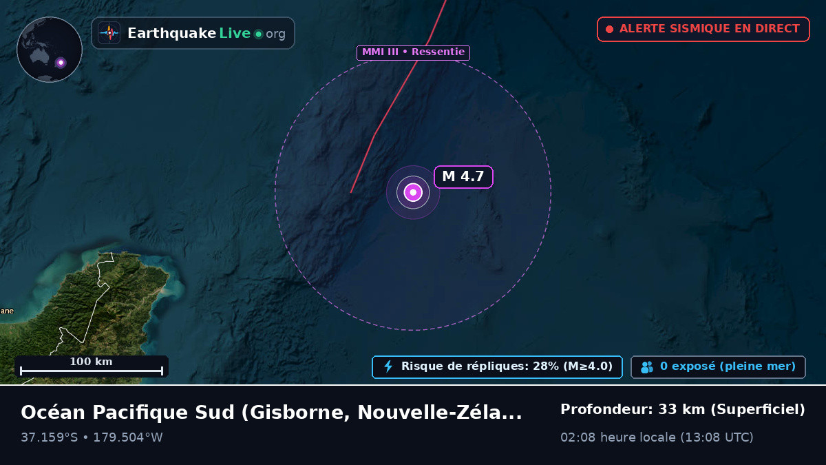Océan Pacifique Sud (Nouvelle-Zélande)