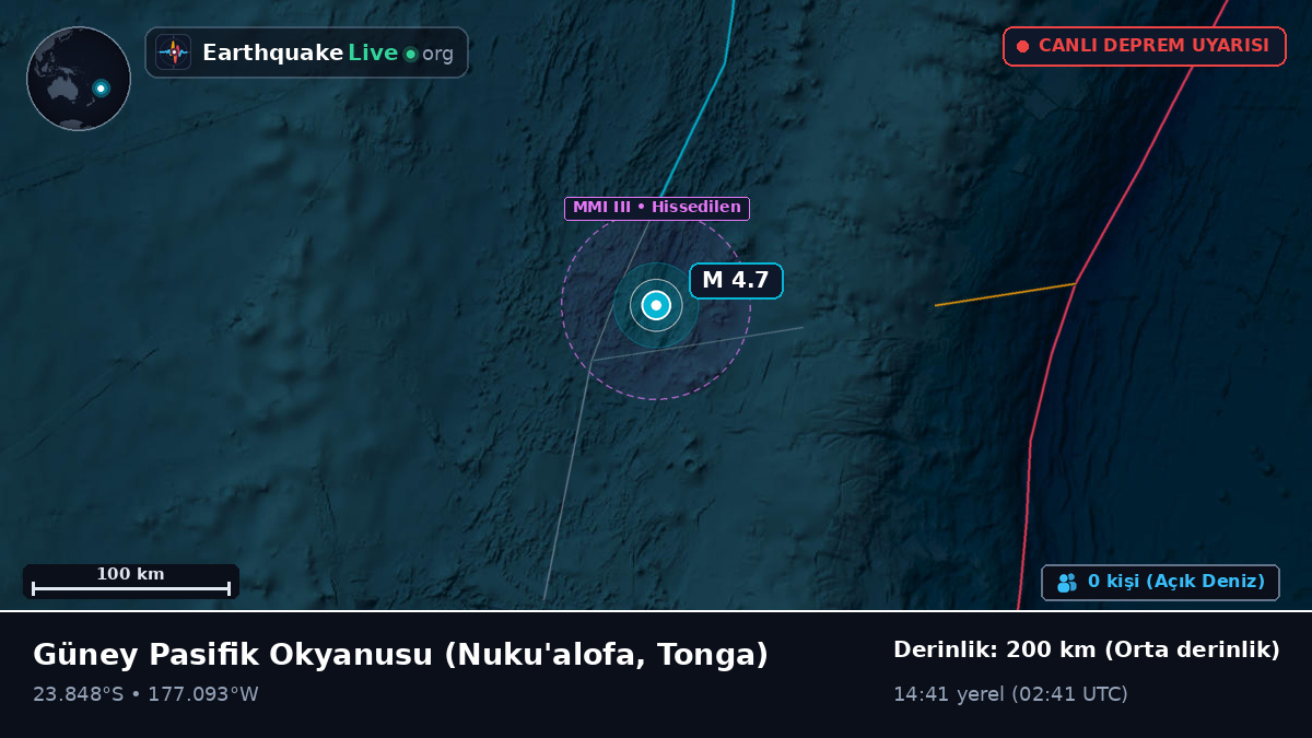 Güney Pasifik Okyanusu (Tonga)
