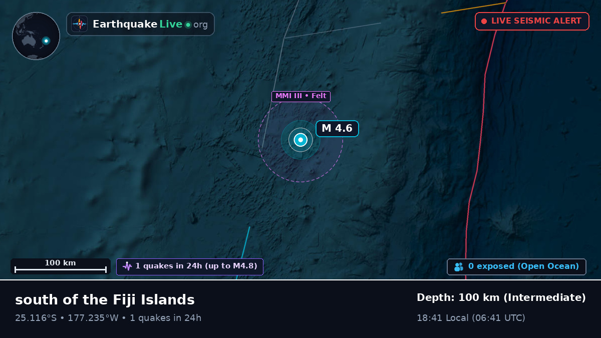 South Pacific Ocean (Kermadec Islands)