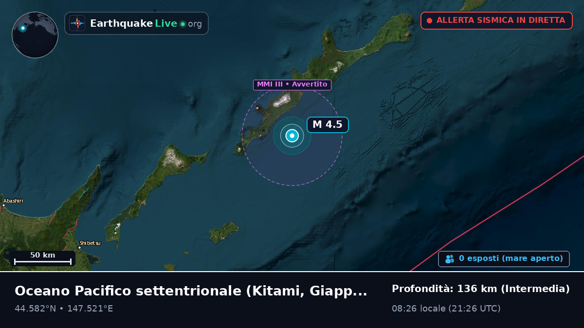 Oceano Pacifico settentrionale (Giappone)