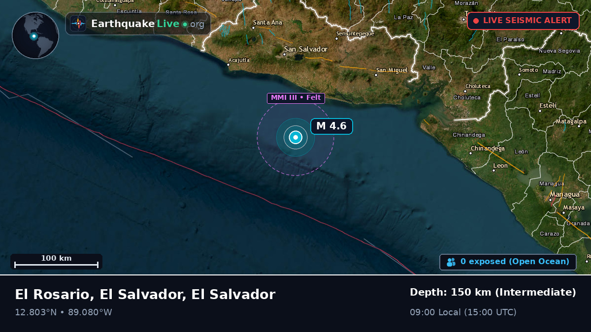 Off the coast of Zacatecoluca, El Salvador