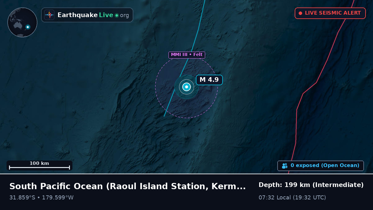 South Pacific Ocean (Kermadec Islands)