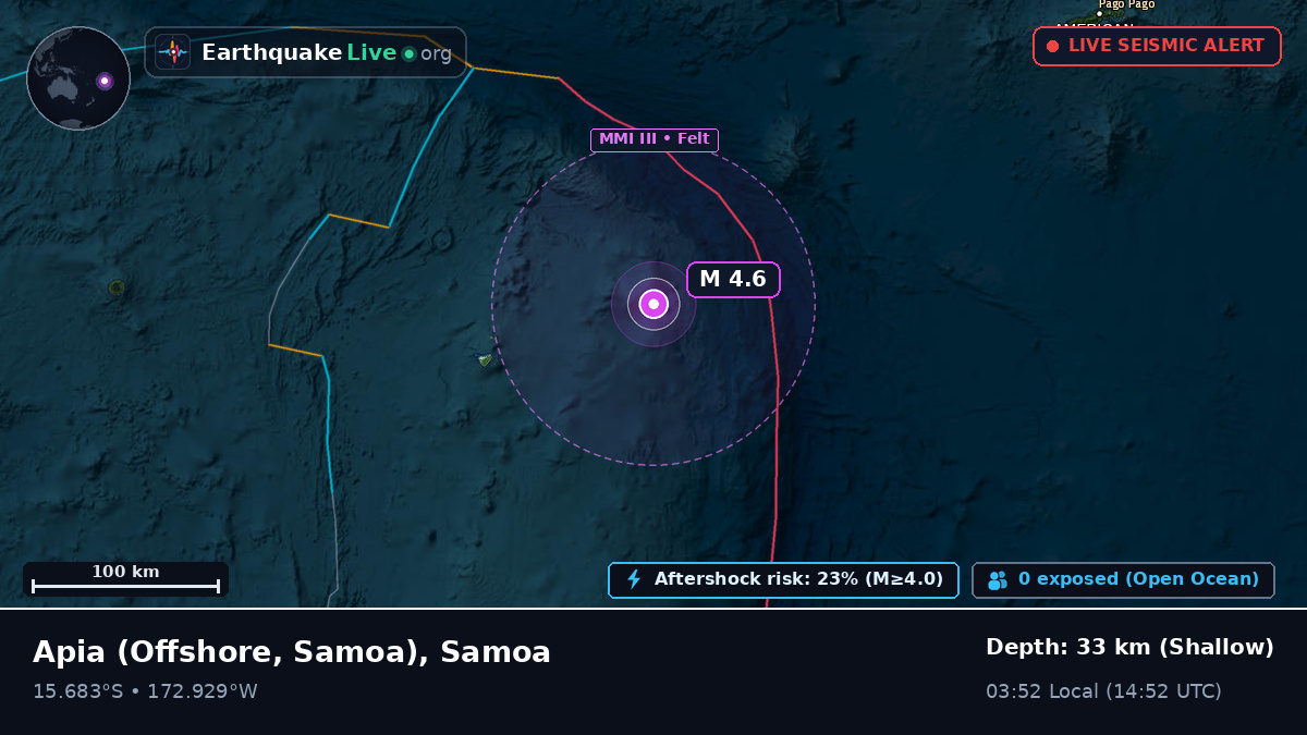 Off the coast of Apia, Samoa