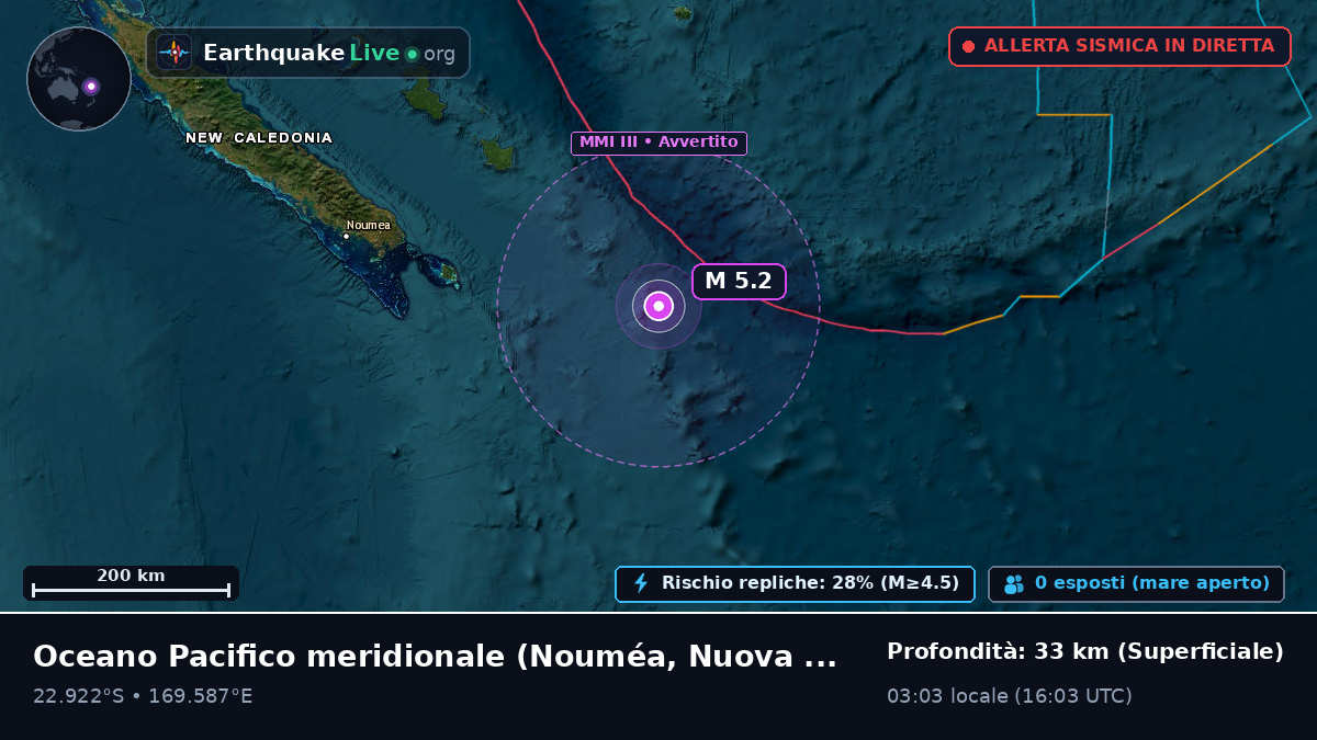 Oceano Pacifico meridionale (Nuova Caledonia)