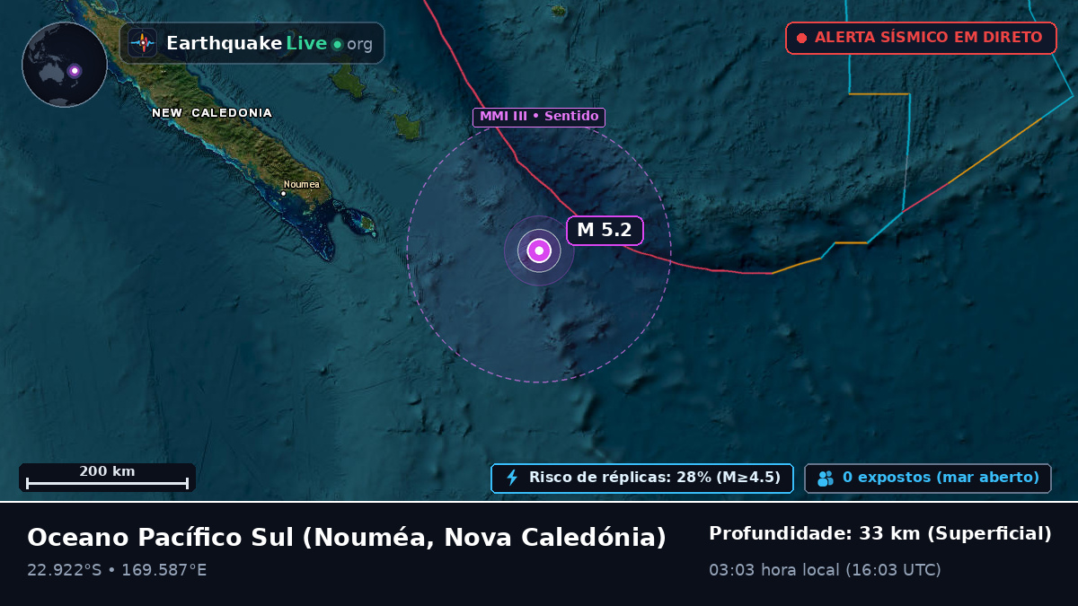 Oceano Pacífico Sul (Nova Caledónia)