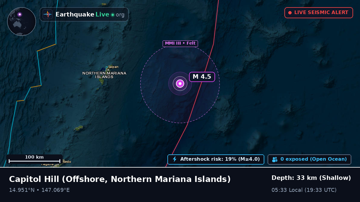 Off the coast of Capitol Hill, Northern Mariana Islands