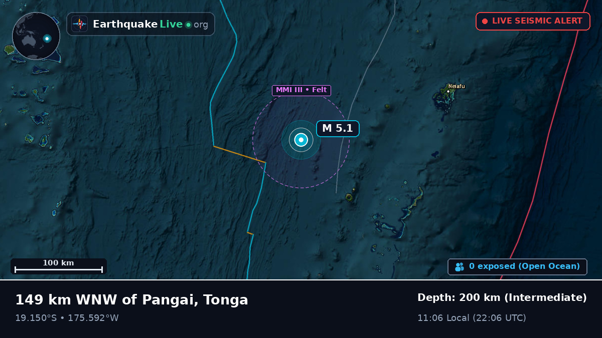 Off the coast of Nuku'alofa, Tonga
