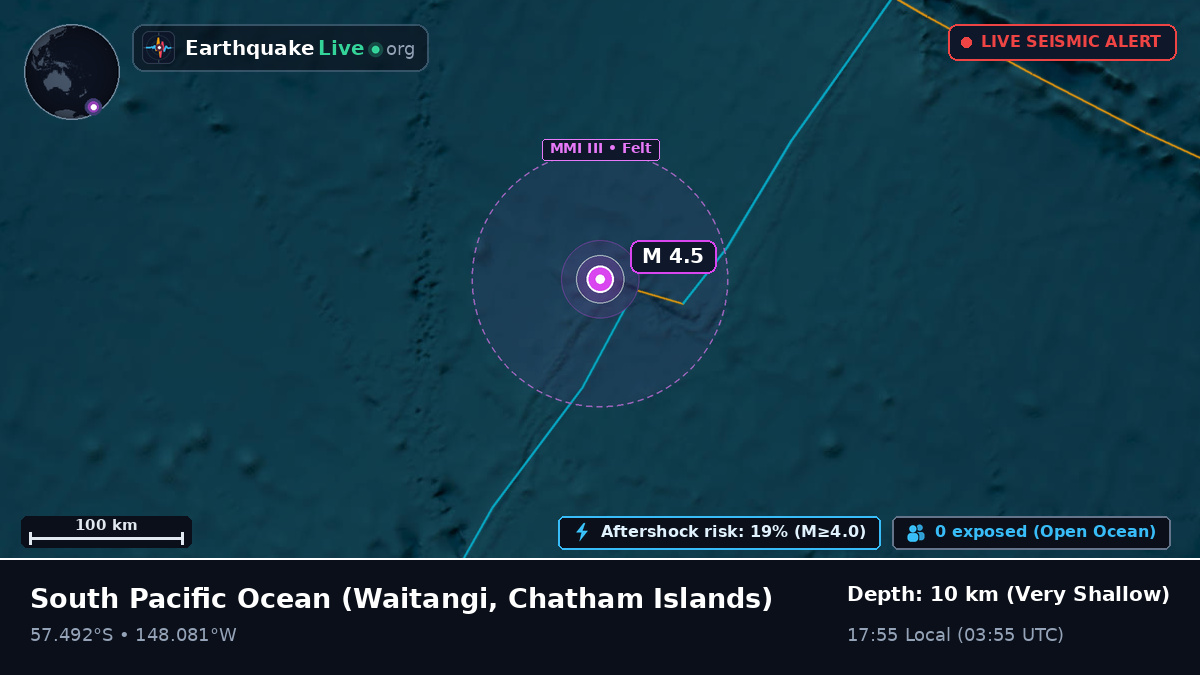 South Pacific Ocean (Chatham Islands)