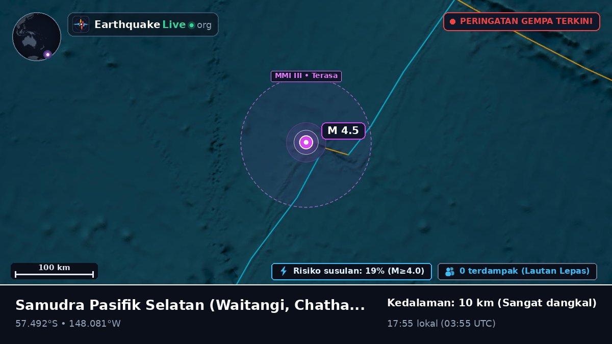 Samudra Pasifik Selatan (Chatham Islands)