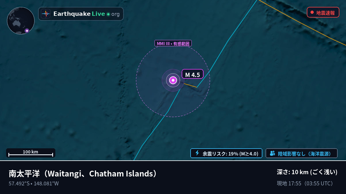 南太平洋 (Chatham Islands)