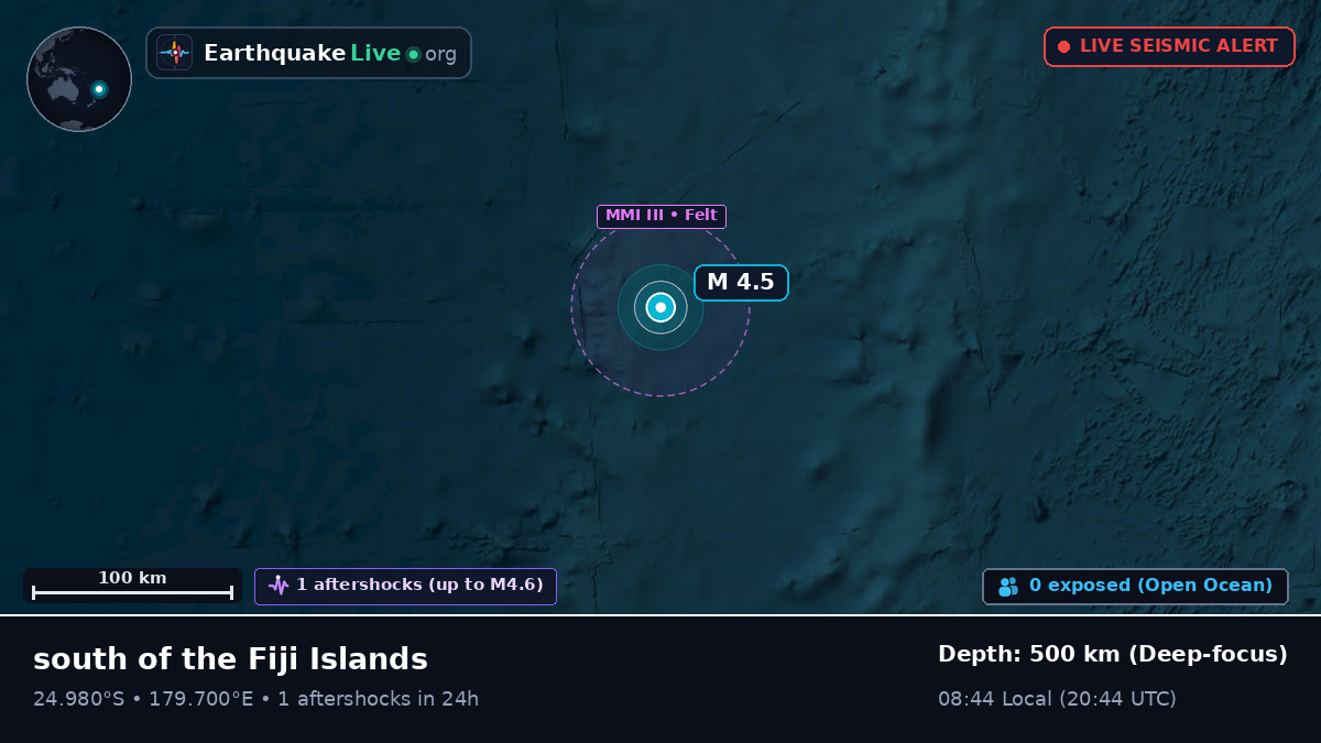 South Pacific Ocean (Kermadec Islands)
