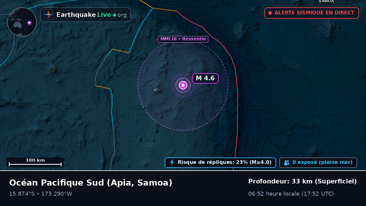 Océan Pacifique Sud (Samoa)
