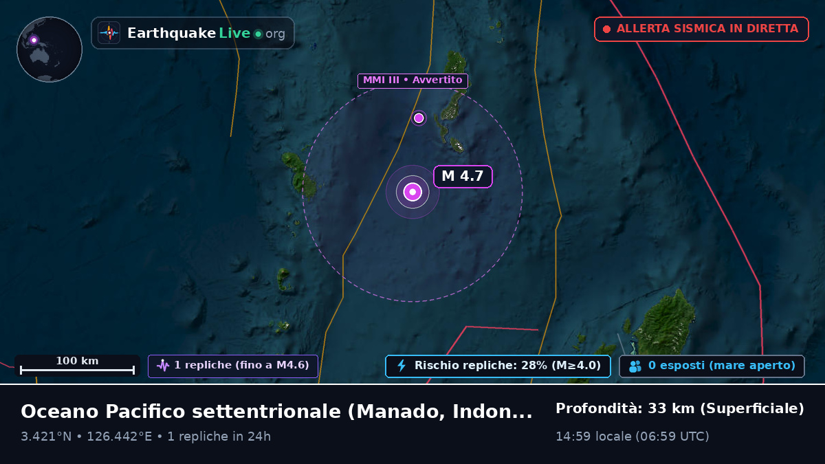 Oceano Pacifico settentrionale (Indonesia)