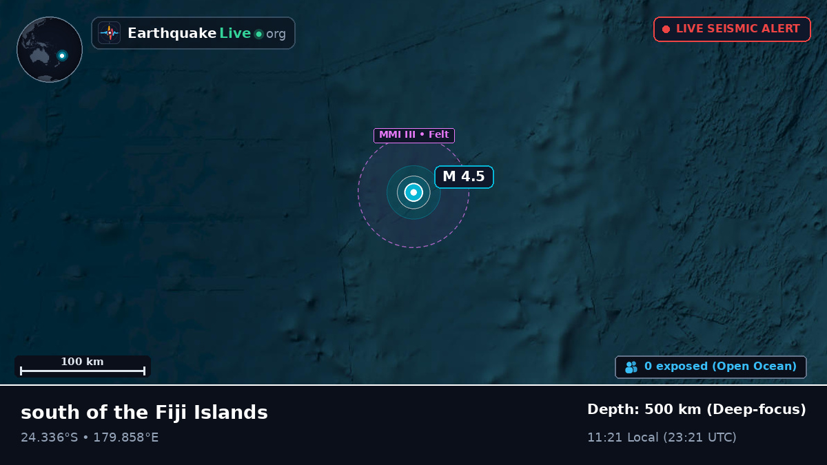 South Pacific Ocean (Kermadec Islands)