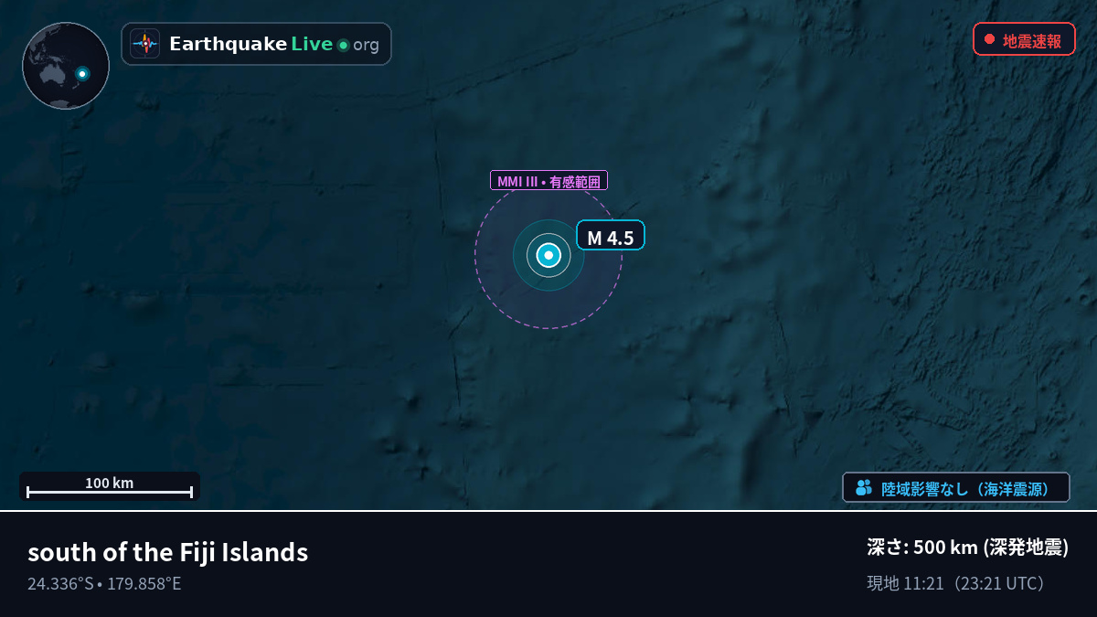 南太平洋 (Kermadec Islands)