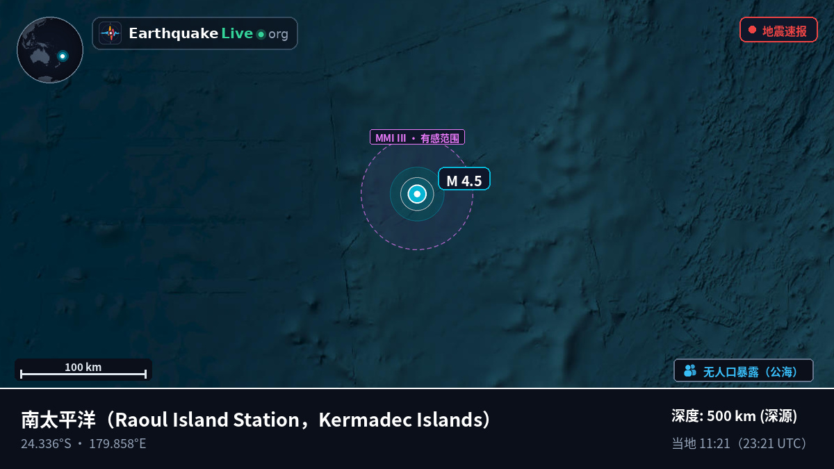 南太平洋 (Kermadec Islands)