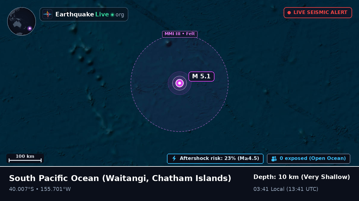 South Pacific Ocean (Chatham Islands)