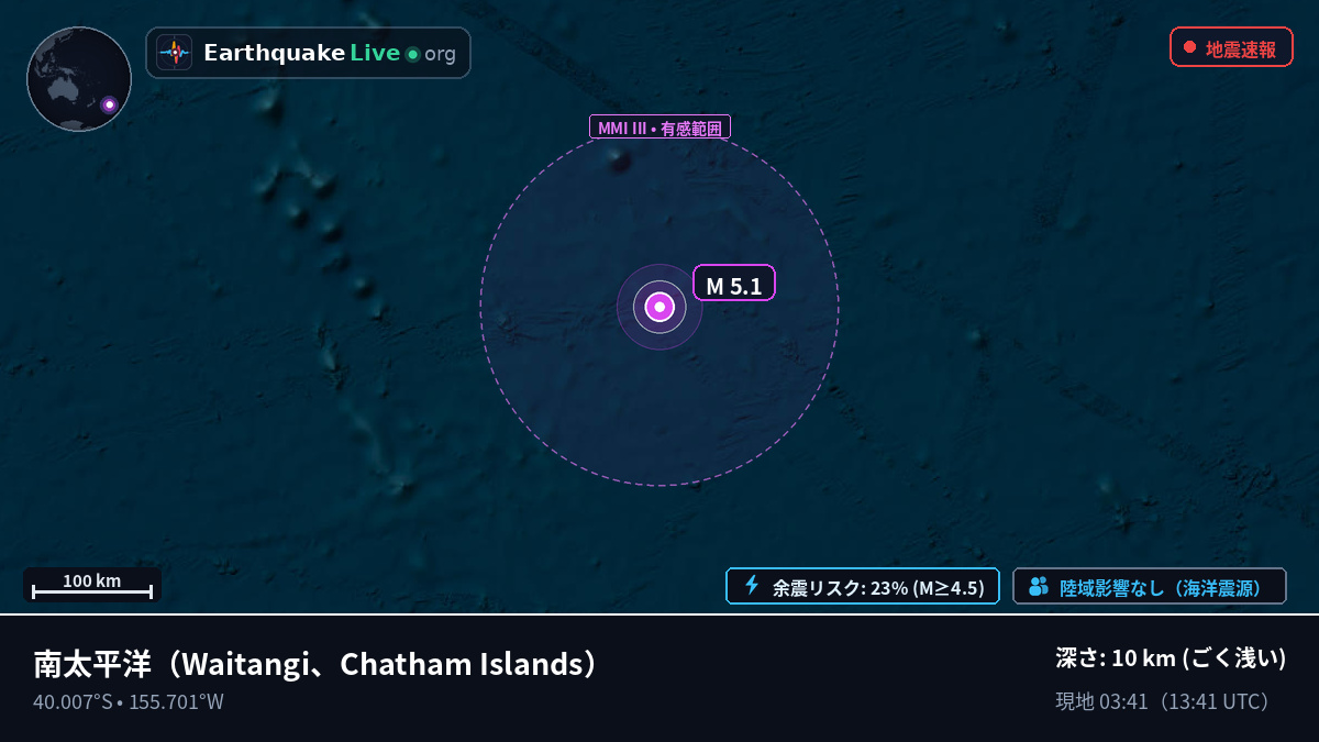 南太平洋 (Chatham Islands)