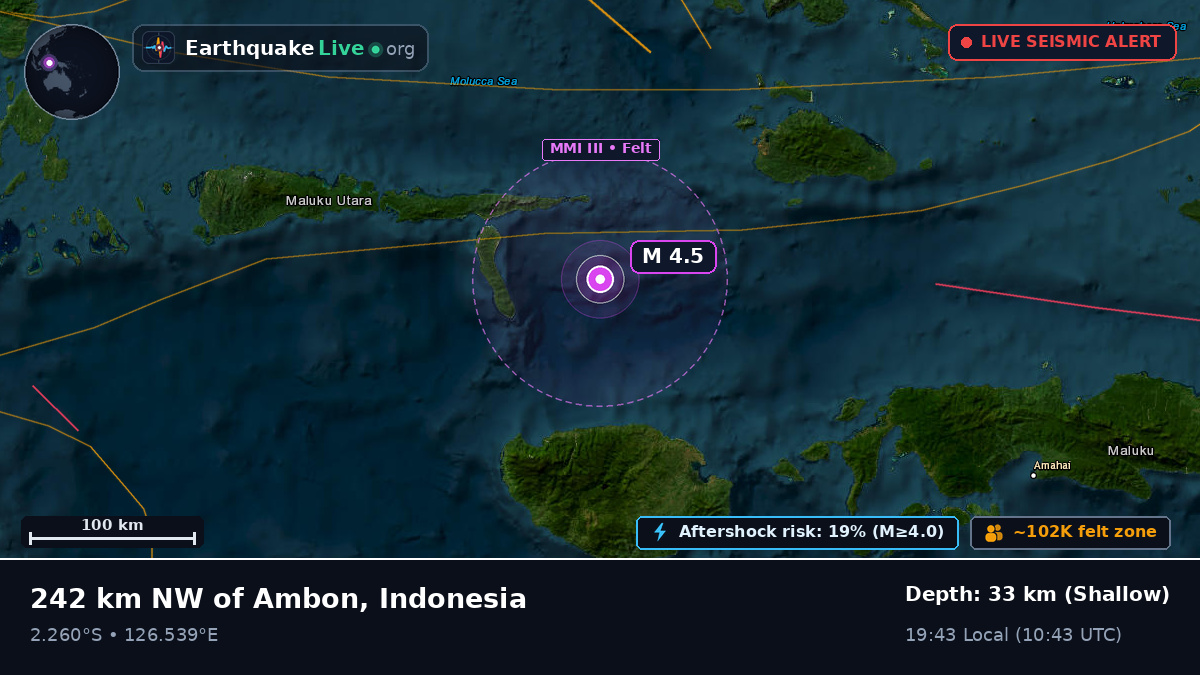 Off the coast of Ambon, Indonesia
