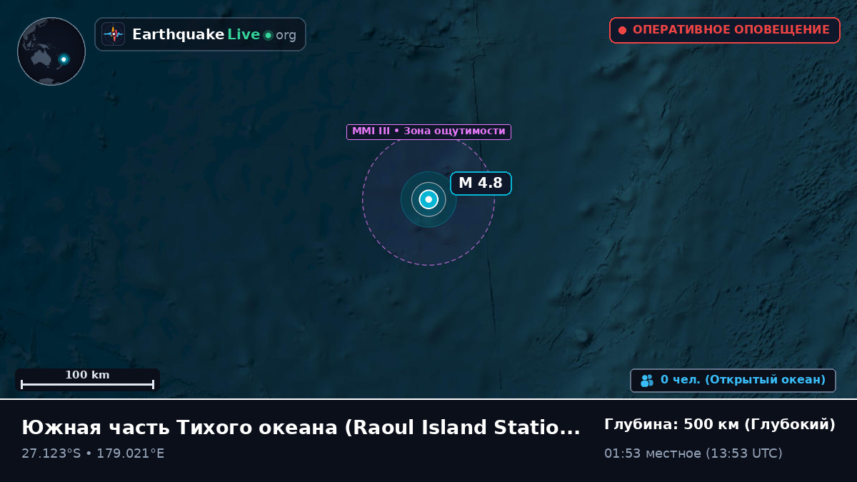 Южная часть Тихого океана (Kermadec Islands)