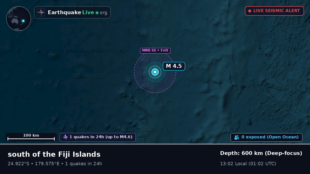 South Pacific Ocean (Kermadec Islands)