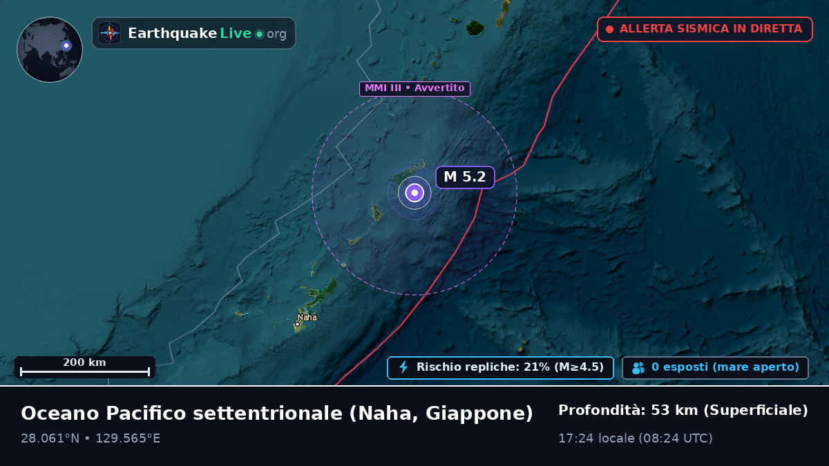 Oceano Pacifico settentrionale (Giappone)