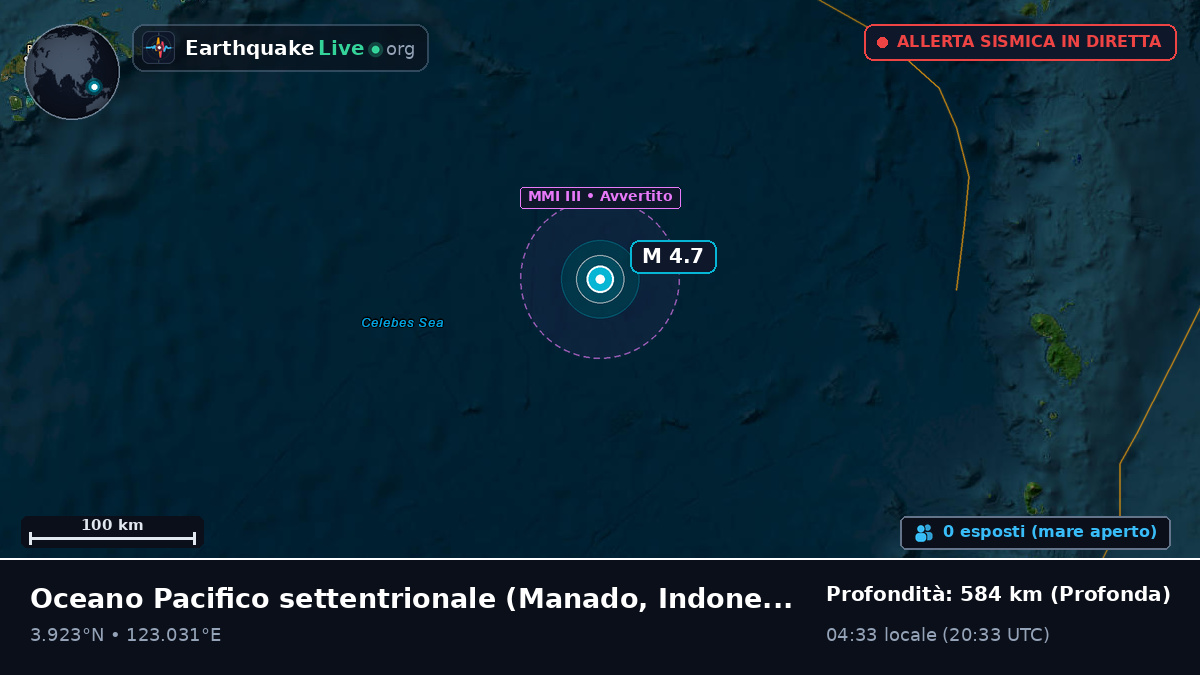 Oceano Pacifico settentrionale (Indonesia)