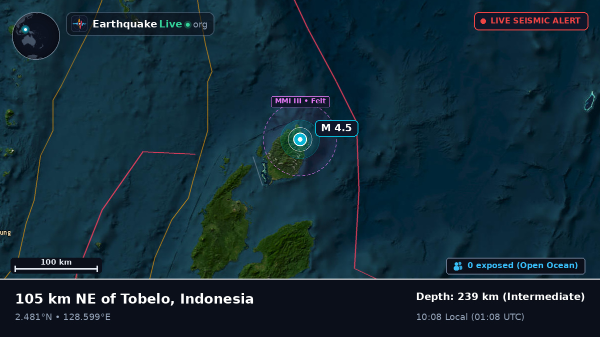 Off the coast of Ternate, Indonesia