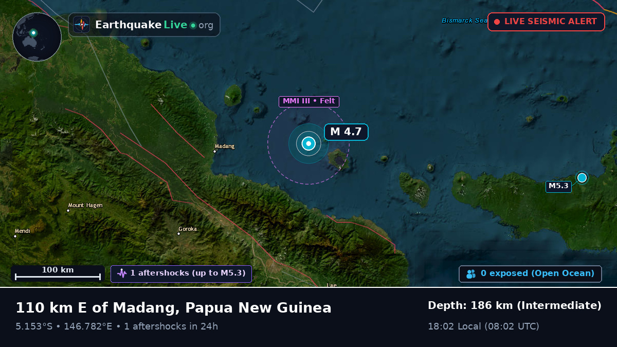 Off the coast of Madang, Papua New Guinea