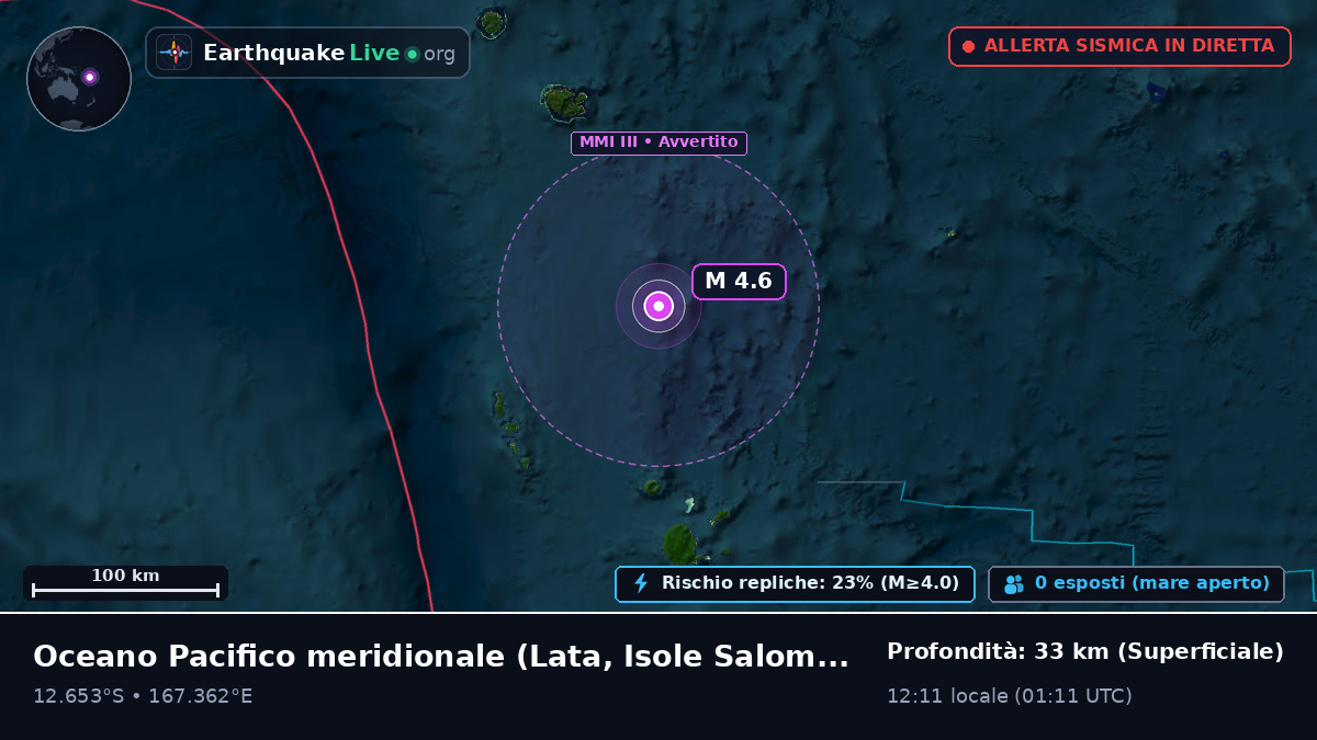 Oceano Pacifico meridionale (Isole Salomone)