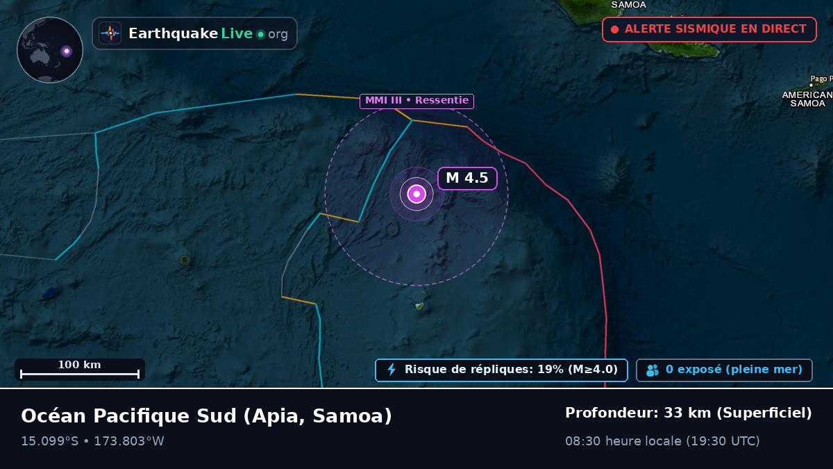 Océan Pacifique Sud (Samoa)