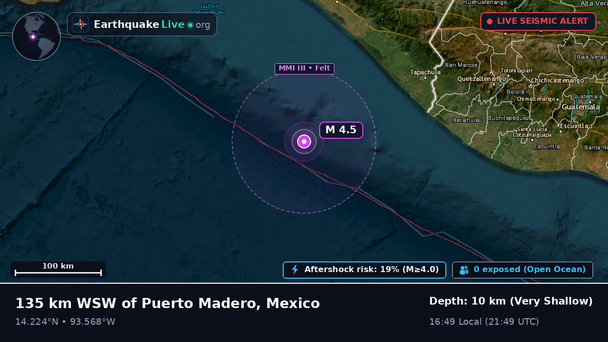 Off the coast of Tapachula, Mexico