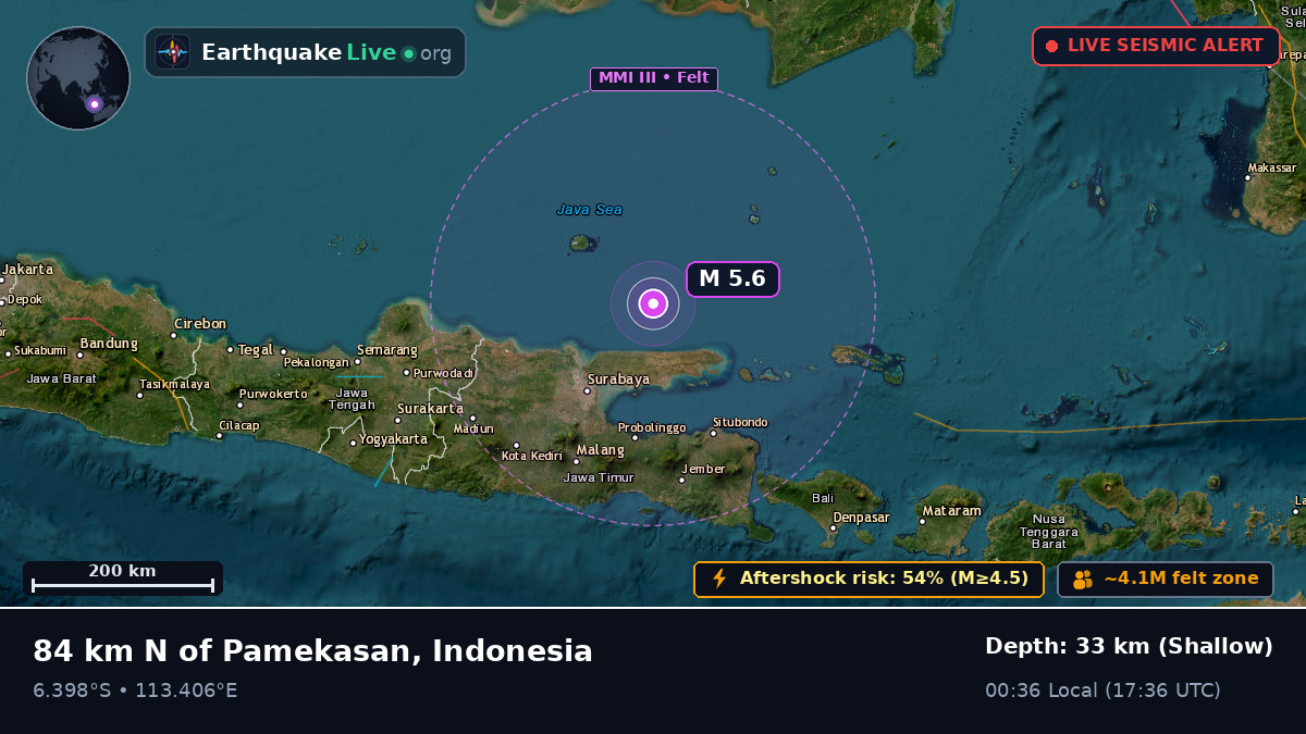 Off the coast of Sumenep, Indonesia