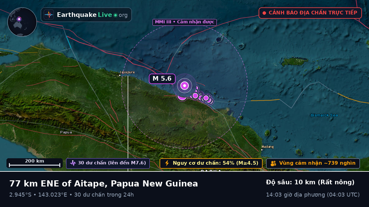 ngoài khơi Wewak, Papua New Guinea