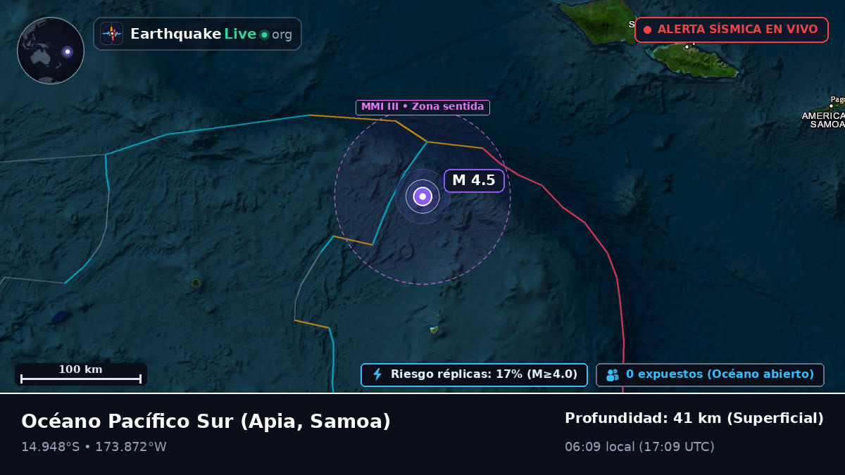 Océano Pacífico Sur (Samoa)