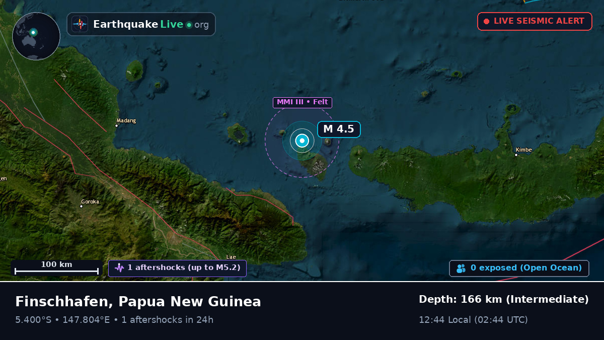 Off the coast of Lae, Papua New Guinea