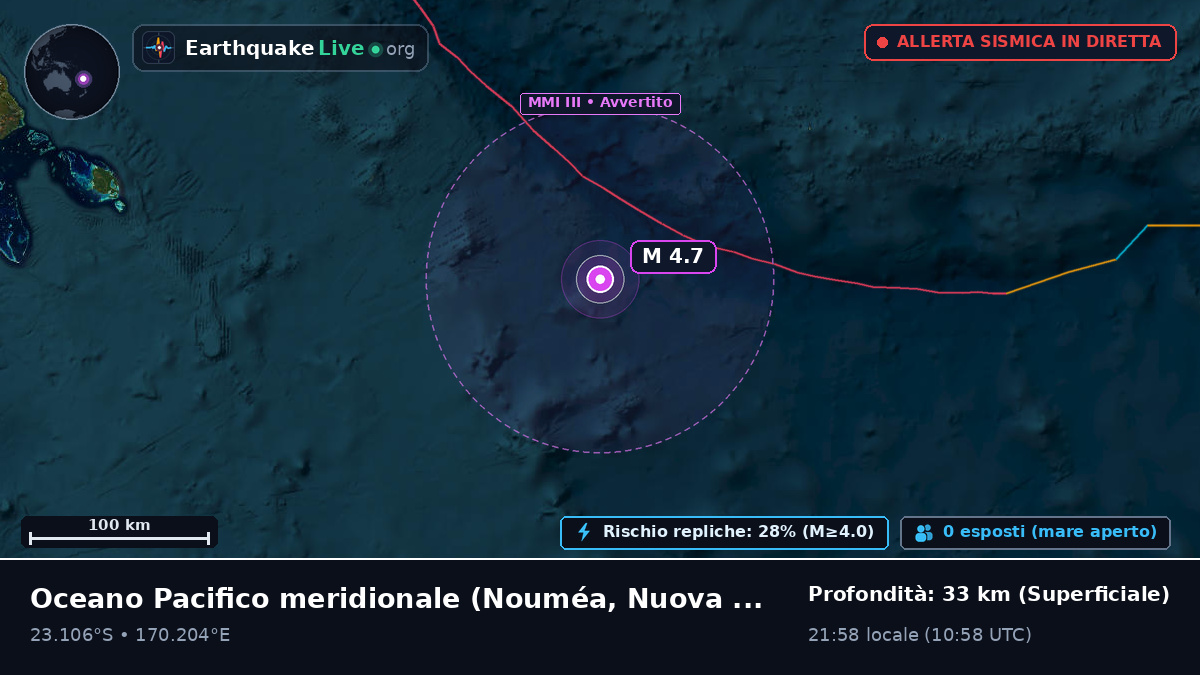 Oceano Pacifico meridionale (Nuova Caledonia)
