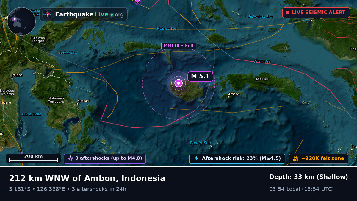 Off the coast of Ambon, Indonesia