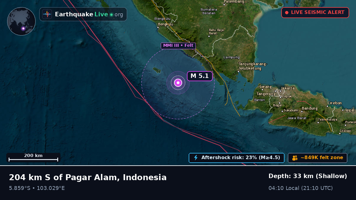 Off the coast of Bengkulu, Indonesia