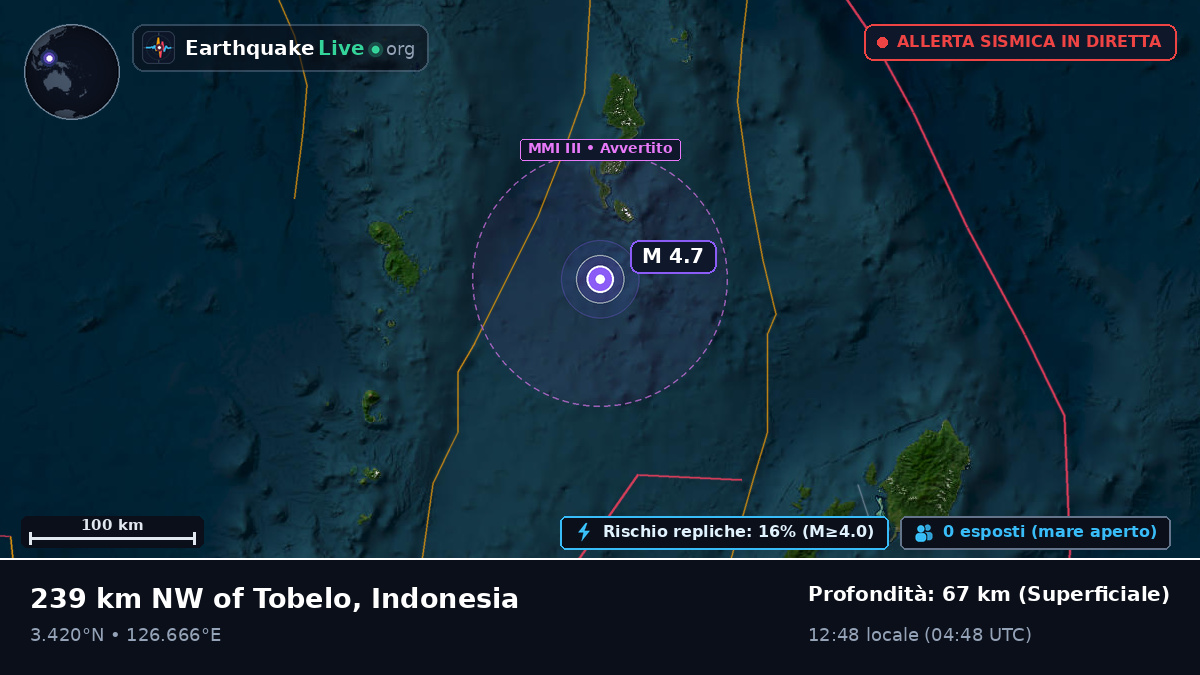 Oceano Pacifico settentrionale (Indonesia)