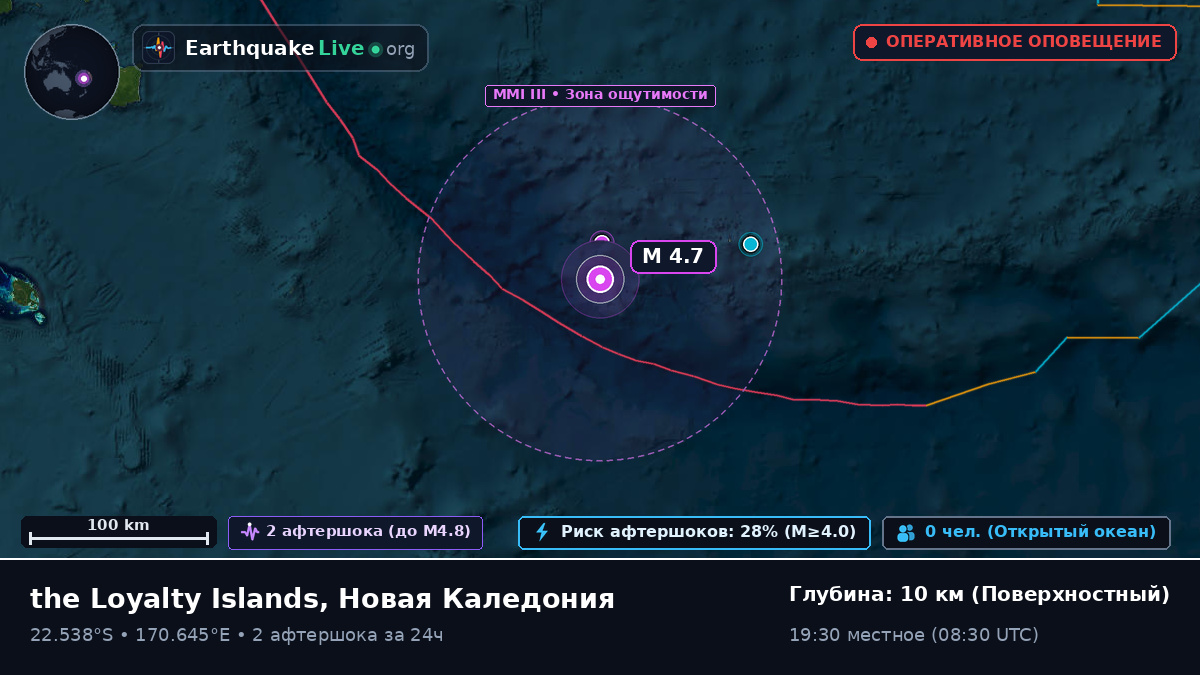 Южная часть Тихого океана (Новая Каледония)